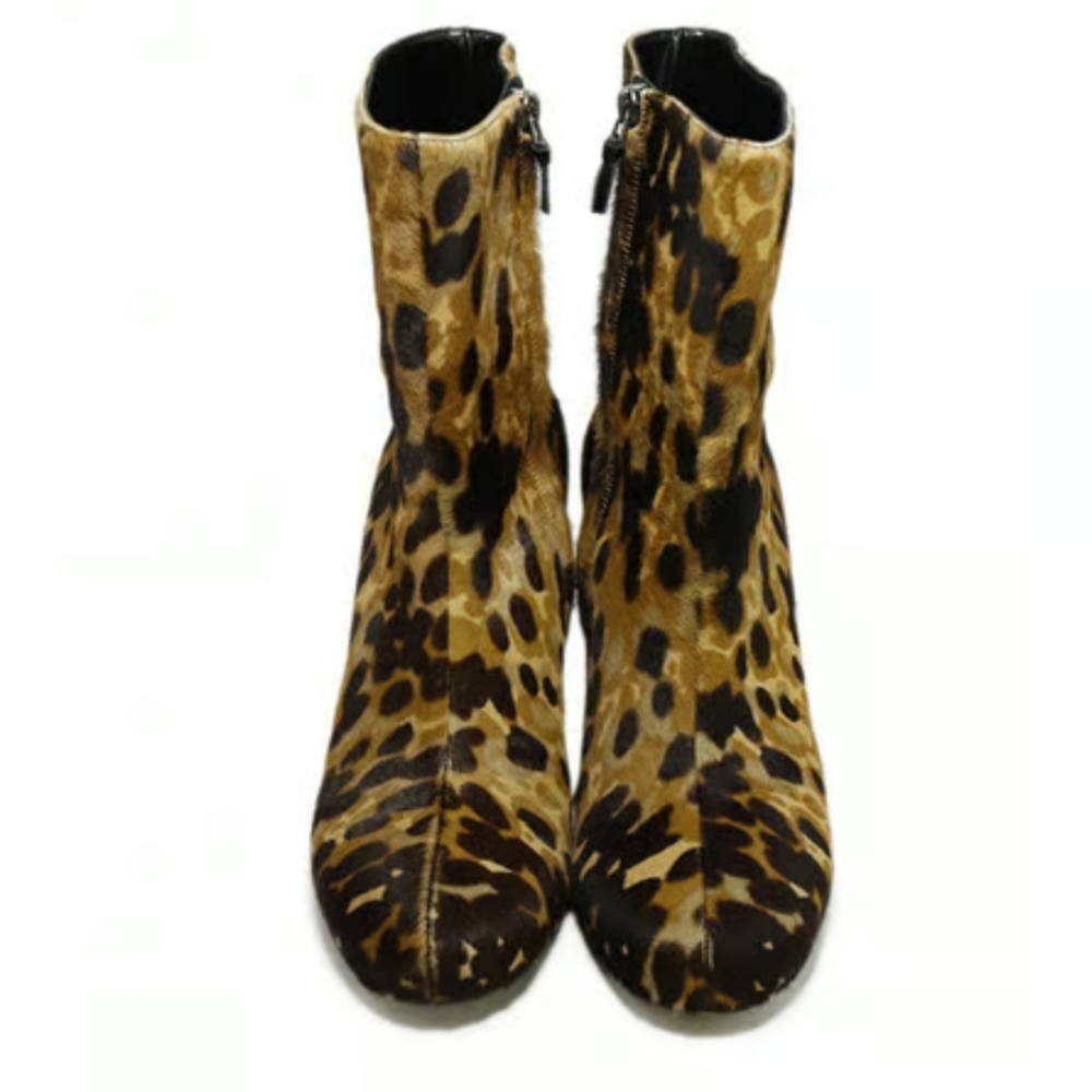 Balenciaga ankle leopard print high heels boots, size 40.